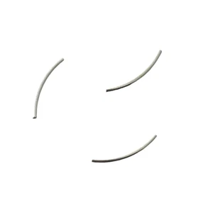 100 Silver Plated Brass 13x1mm Slightly Curved Beading Metal Tubes Tube Beads - Picture 1 of 3