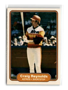 Craig Reynolds Baseball #225 1982 Fleer Houston Astros - Picture 1 of 2