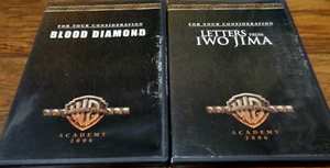 FOR YOUR CONSIDERATION 2006 WB DVD LOT BLOOD DIAMOND + LETTERS TO IWO JIMA HTF - Picture 1 of 5
