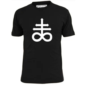 Mens Leviathan Cross T Shirt Satans Cross Devil - Picture 1 of 2
