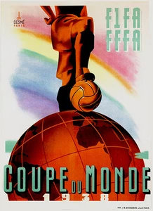 Copa Mundial 1938 - póster publicitario promocional - Imagen 1 de 1