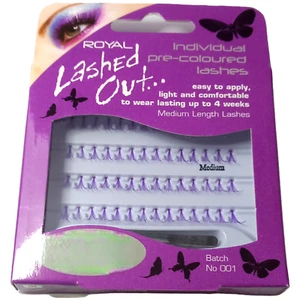 Royal Lashed Out Individual Purple False Eyelashes - Picture 1 of 24