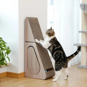 Multi-Functional 2 in 1 Scratching Pad Board Covered Scratcher Cats Toys - Picture 1 of 22