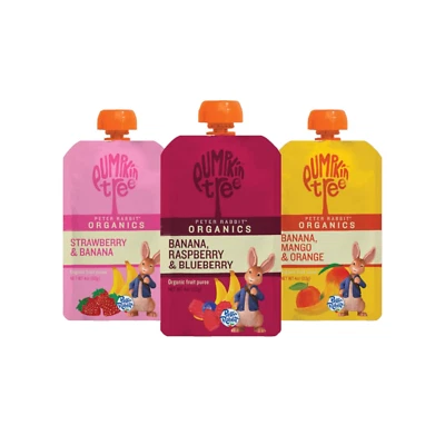 Peter Rabbit Organics Sabores Frutas Variedad Pack 4 Oz. Bolsas exprimibles (paquete  Foto 1 de 4
