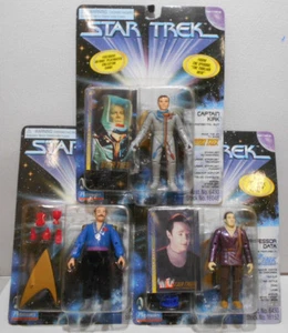 3 STAR TREK ACTION FIGURES DATA, CAPTAIN KIRK, HARRY MUDD - Picture 1 of 1