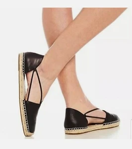 Eileen Fisher Shoes Womens 8.5 Lee Espadrille Black Slip On Comfort Casual Flats - Imagen 1 de 14