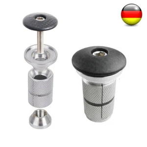 Fahrrad Steuersatz 1-1/8“ Aluminium Expander+Carbon Fiber Top Cap für Gabeln - Bild 1 von 10