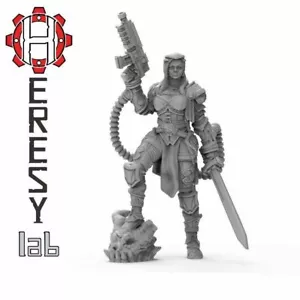 Female Inquisitor Aghmar HL06 28mm Imperial Guard Miniature Heresy Lab - Picture 1 of 1