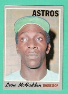 (1) LEON MCFADDEN  1970 TOPPS # 672 ASTROS  HIGH # EX-MT CARD (H1345)