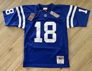 1998 Peyton Manning #18 Indianapolis Colts Mitchell & Ness Jersey Blue Mens M 40 - Picture 1 of 10