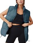 Freyhem Puffer Vest Women Sleeveless Quilted Zip Up Stand Collar Oversized... 