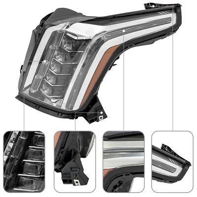 For 2015-2020 Cadillac Escalade ESV Full LED Headlights Headlamp Pair Left+Right - Image 1 of 4