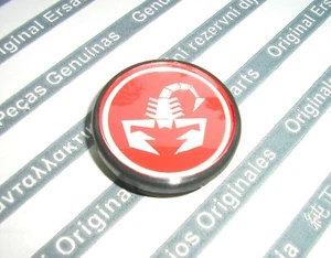 1X Abarth NEW Genuine alloy wheel logo center cap 51811808 500 punto  - Picture 1 of 2