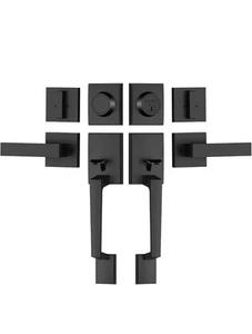 Ticonn Square Style Doppel Haustürgriff und Riegel Set - Bild 1 von 8