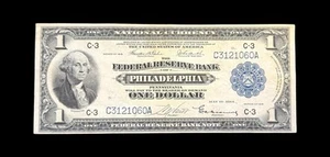 1918 1 $ Federal Reserve Banknote FRBN * PHILADELPHIA * andere Banken versteigern! - Bild 1 von 2