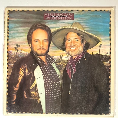 MERLE HAGGARD WILLIE NELSON Poncho & Lefty Vinyl LP 1982 VG+ - Image 1 of 4
