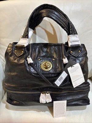 Cartera de mano Marc By Marc Jacob’s Totally Turnlock de cuero negra NUEVA CON ETIQUETA Foto 1 de 4
