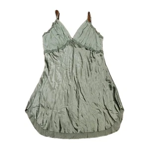 NEU Vintage Victoria's Secret Damen große 100 % Seide Negligee Slip Dessous grün - Bild 1 von 8