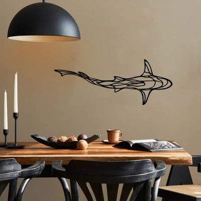 Shark Metal Wall Art,Housewarming gift,Office modern wall decor,Christmas Decor - Image 1 of 4