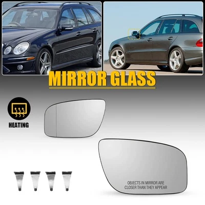 Nuevos espejos retrovisores laterales térmicos de vidrio delanteros izquierdo derecho para Mercedes-Benz E550 2007-2009 Foto 1 de 4