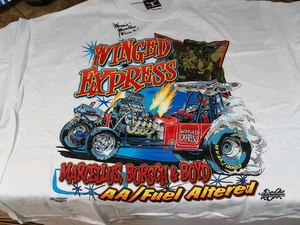Marcellus & Bosch AA/FA "WINGED EXPRESS" Men's 100% Cotton T-shirt NHRA New - Picture 1 of 8