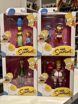 JUEGO COMPLETO DE FIGURAS DE 5" DE LOS SIMPSONS Wave 3 (MARGE MAGGIE MILHOUSE LENNY HOMER) NUEVO Foto 1 de 4
