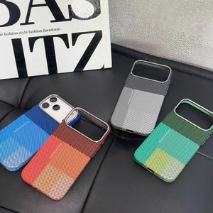 Funda Textura Fibra de Carbono para iPhone 17 16 15 Pro Max Carga Inalámbrica Magnética - Imagen 1 de 15