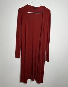 INC Damen Long-Cardigan Pullover vorne offen rot Größe Large Langarm - Bild 1 von 7