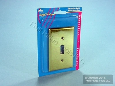 Leviton Polished Brass 1-Gang Toggle Switch Cover Wall Plate Switchplate 89701 - Image 1 of 4