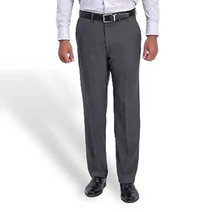 Haggar 32X31 Pants H26 Classic Fit No Iron Twill Comfort Waist Charcoal Gray NWT - Picture 1 of 16