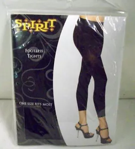 Footless Tights Black ONE SIZE SPIRIT - Picture 1 of 3