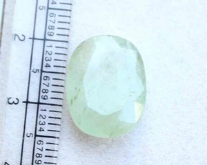 7.80 Cts NATURAL ZAMBIAN BEAUTIFUL EMERALD OVAL TOP GREEN GEMSTONE UNHEATED - Picture 1 of 3