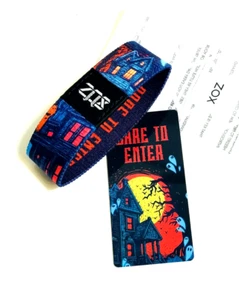 ZOX **DARE TO ENTER** Silver Strap Small NIP Wristband w/Card - Picture 1 of 3