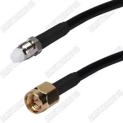 RG58 30cm FME Female to SMA Male Plug Adapter RF Pigtail Cable For Wireless GPS - Image 1 of 4