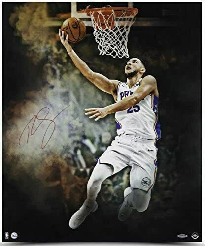 BEN SIMMONS Autographed Signed Philadelphia 76ers 20 x 24  REVERSE Photo UDA - Image 1 of 1