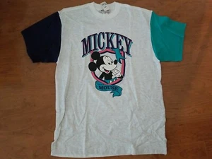 NUEVO con etiquetas Camiseta Vintage Años 80 L/XL MICKEY MOUSE Disney Moda HECHA EN EE. UU. - Imagen 1 de 4