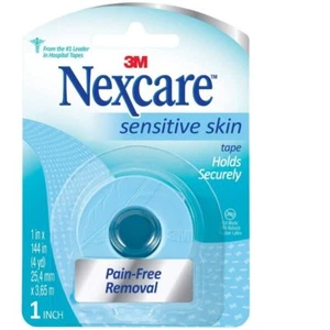 3M Nexcare Tape Sensitive Skin Pain Free Removal Hypoallergenic 1ct Pack of 12 - Picture 1 of 3