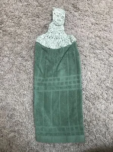 “Green Peppermint” Homemade Crochet Top Kitchen Towel ONLY ONE - Picture 1 of 3