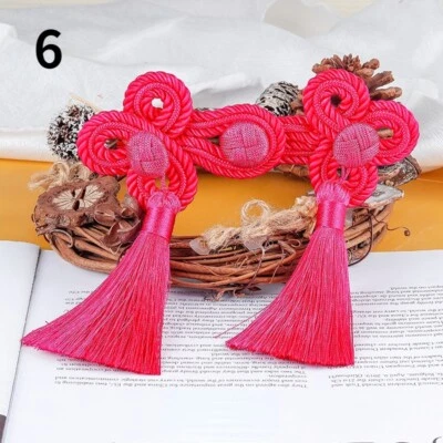 1x Large Chinese Frog Fasteners Closure Button Knots Tassel Ethnic Retro Vintage - Image 1 of 4