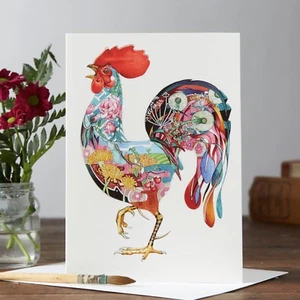 Rooster Card Daniel Mackie DM Collection 7x5 Inch Blank 330gsm - Picture 1 of 1