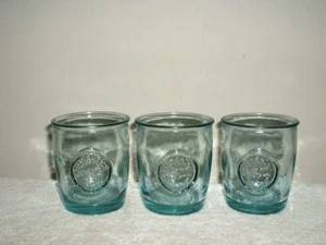 Lotto 3 Bicchieri San Miguel Autentici 100% Riciclati 4 1/8" Blu - Foto 1 di 1