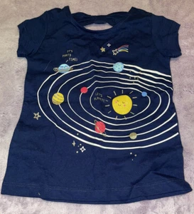 NWOT Carter’s Baby Girl Graphic Tee Shirt Top Size 24 Months Planets MSRP $12 Ea - Picture 1 of 5