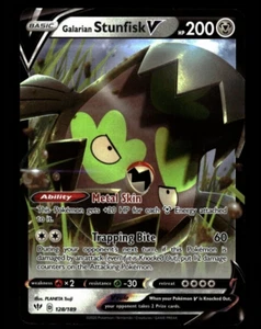 Pokemon Darkness Ablaze GALARIAN STUNFISK V 128/189 Ultra Rae - Imagen 1 de 1