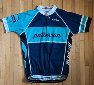 Borah Teamwear Herren Radtrikot durchgehender Reißverschluss Team Patterson blau aqua Größe Large - Bild 1 von 12