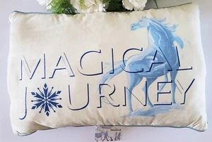 Disney Frozen 2 Magical Journey Silver Sequins Super Soft Throw Pillow 24x16 in - Picture 1 of 6