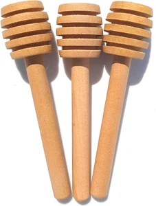 8 Cm Wooden Honey Mixing Stirrer Honey Dipper Sticks Honey Spoon (3 Pcs) - Picture 1 of 12