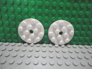 Lego 2 Blanco 4x4 Placa Redonda Base NUEVO - Imagen 1 de 1