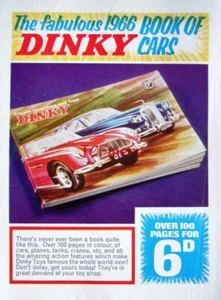 1966 Dinky Toys '1966 Book of Dinky Cars' ADVERT PRINT : Ideal to Frame - Picture 1 of 1