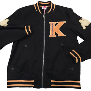 $200 Kappa Authentic Klaus Black Bomber Jacket Mens Size Small