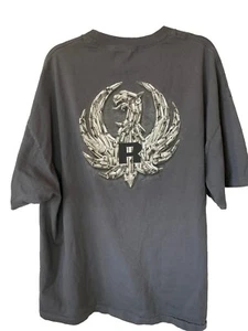 3XL RUGER Men's Dk Gray Short Sleeve Eagle Logo Cotton Graphic T-Shirt 2A XXXL - Picture 1 of 6